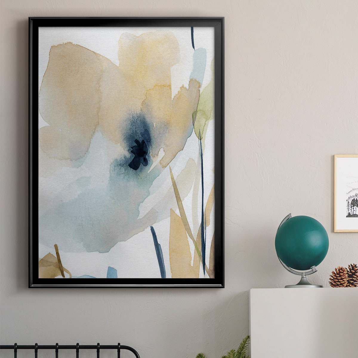 Blooming Wash II - Modern Framed Canvas Print