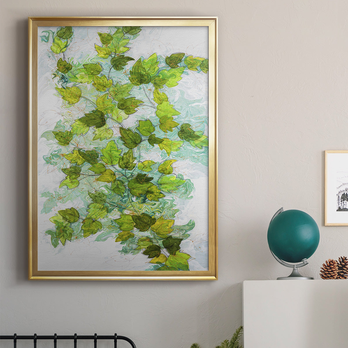 Ivy - Modern Framed Canvas Print