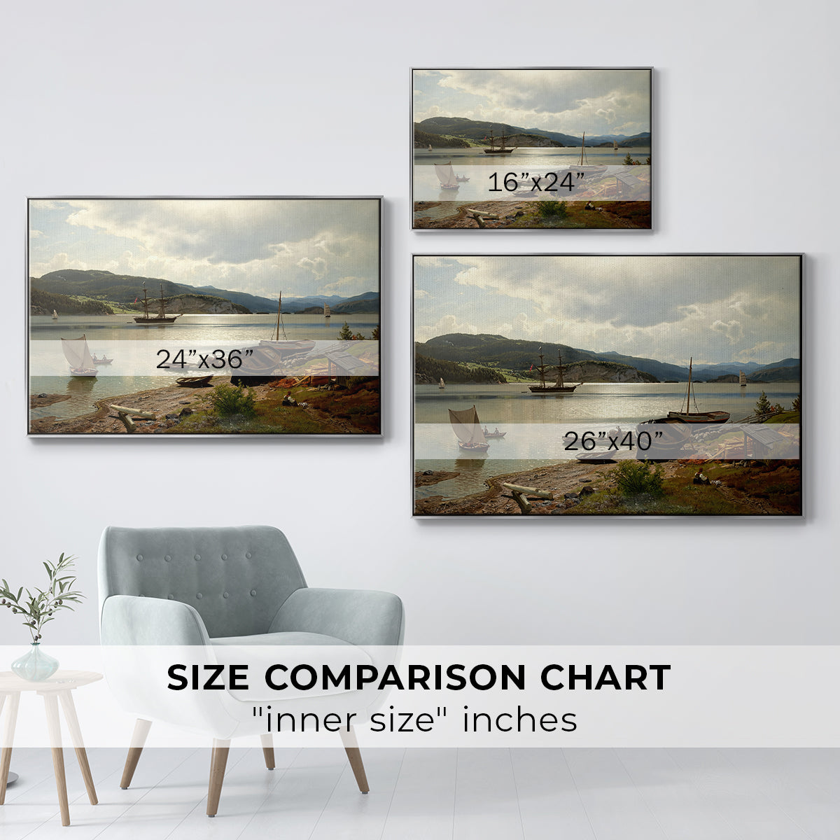 By the Water, 1876 - Floater Framed Canvas Print