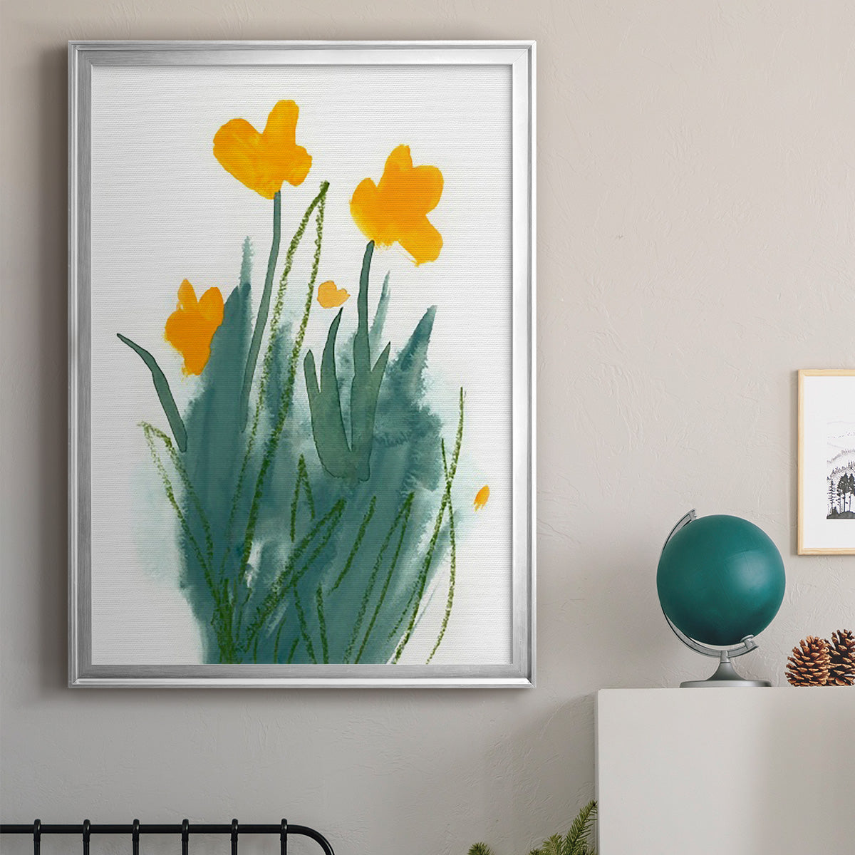 Daffodil Bunch I - Modern Framed Canvas Print