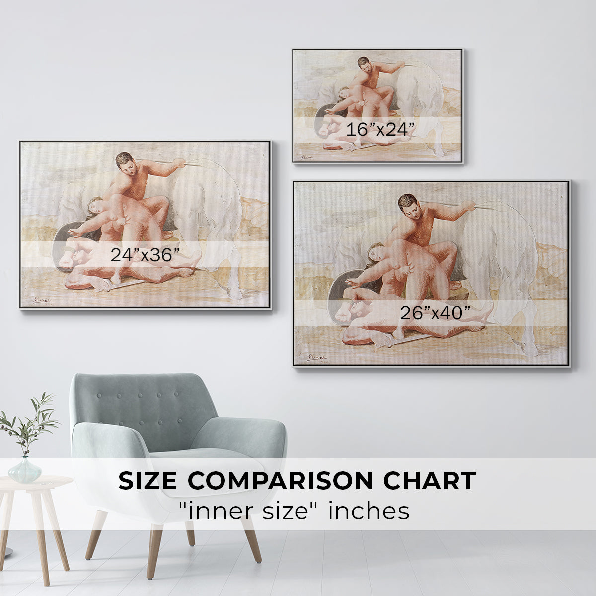 The Abduction, 1920 - Floater Framed Canvas Print