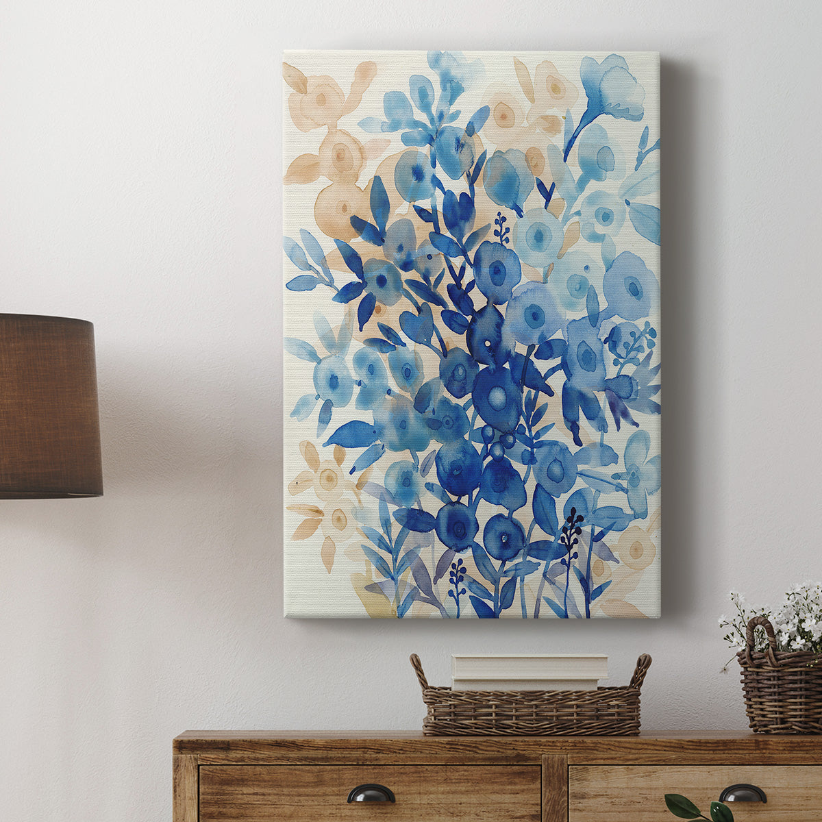 Blueberry Floral II Premium Gallery Wrapped Canvas - Ready to Hang