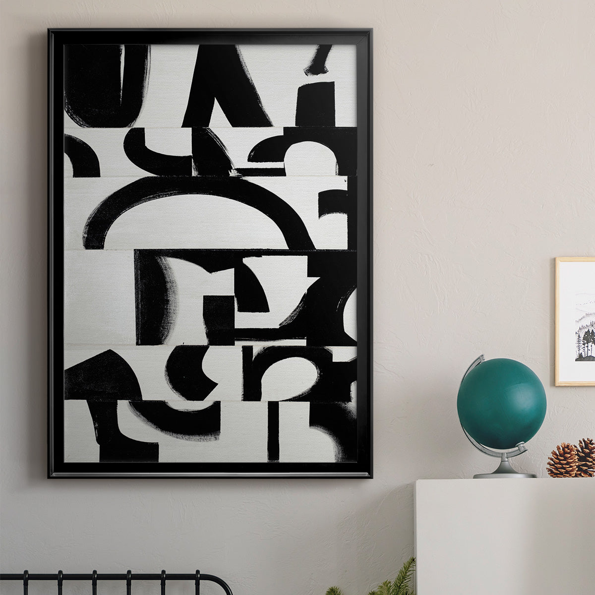 Prosperous Elements V11 - Modern Framed Canvas Print