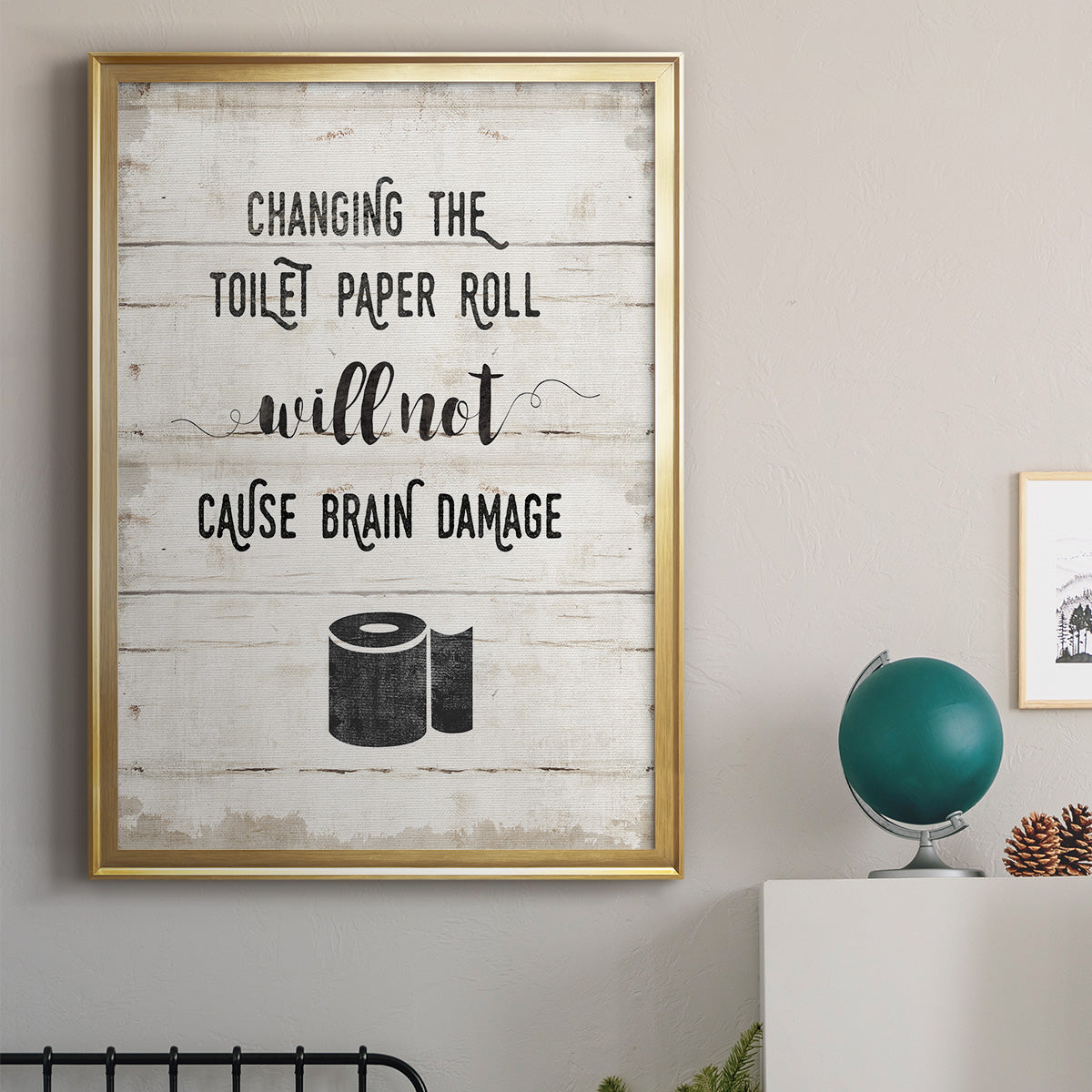 Changing the Roll - Modern Framed Canvas Print