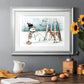 Snow Friends - Modern Framed Art Print