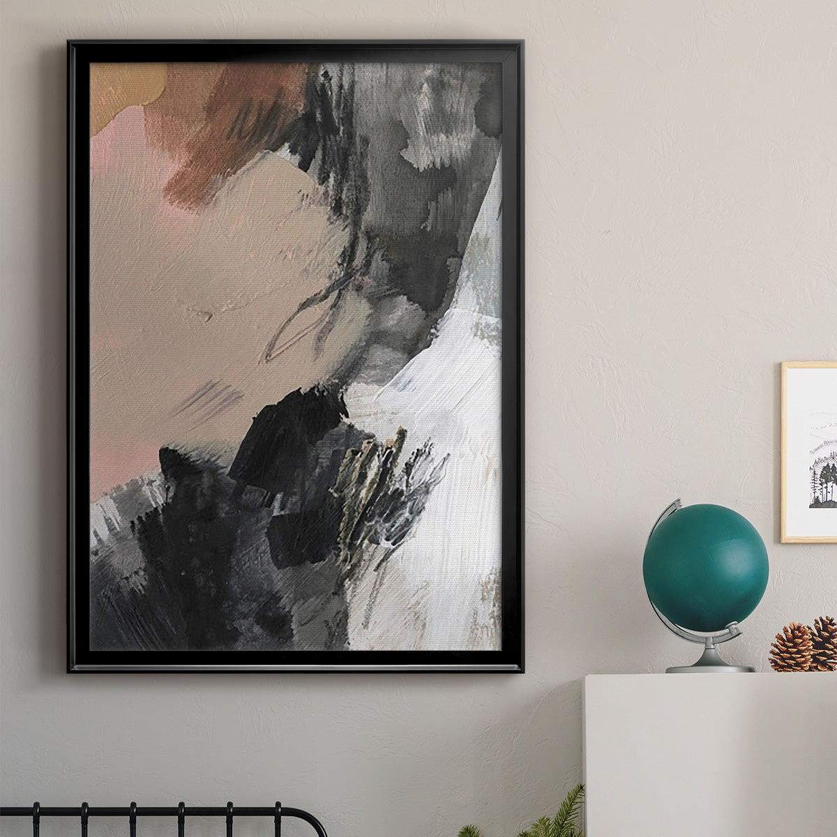 Unbleached Neutrals V - Modern Framed Canvas Print