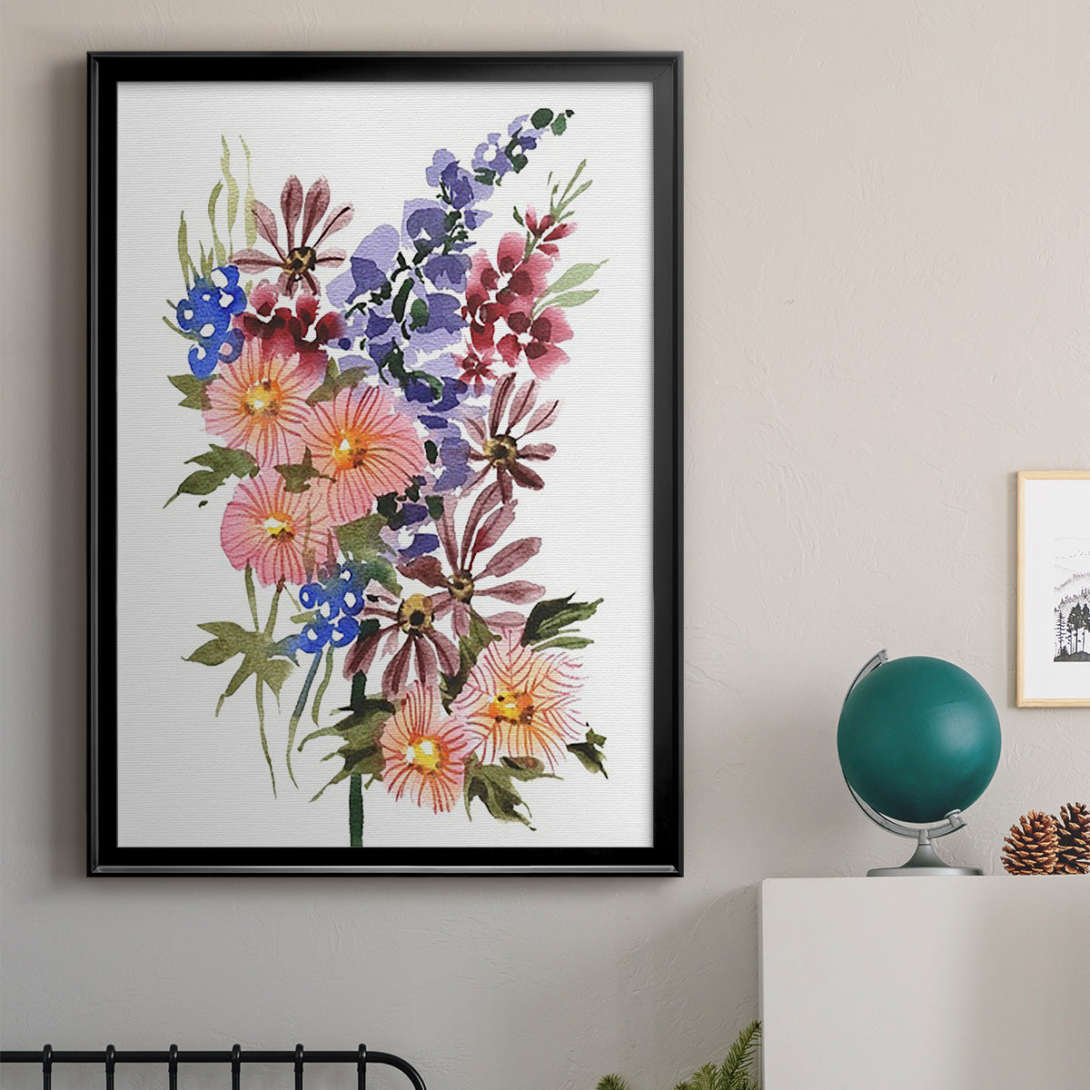 Garden Bouquets III - Modern Framed Canvas Print