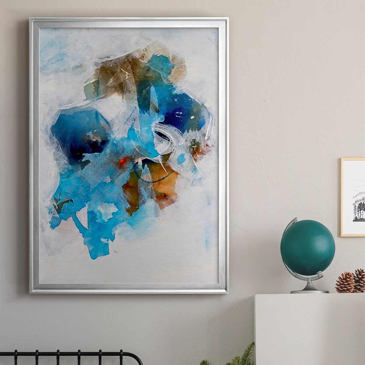 Misty Blue I - Modern Framed Canvas Print