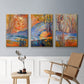 Cadmium Winter Solstice I - Framed Premium Gallery Wrapped Canvas L Frame 3 Piece Set - Ready to Hang