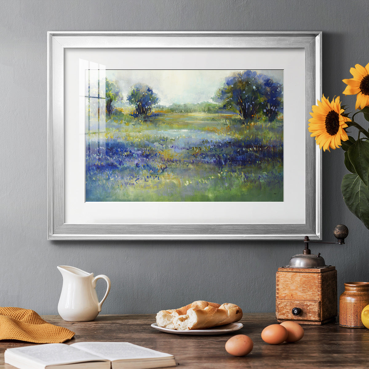 Wildflower View - Modern Framed Art Print
