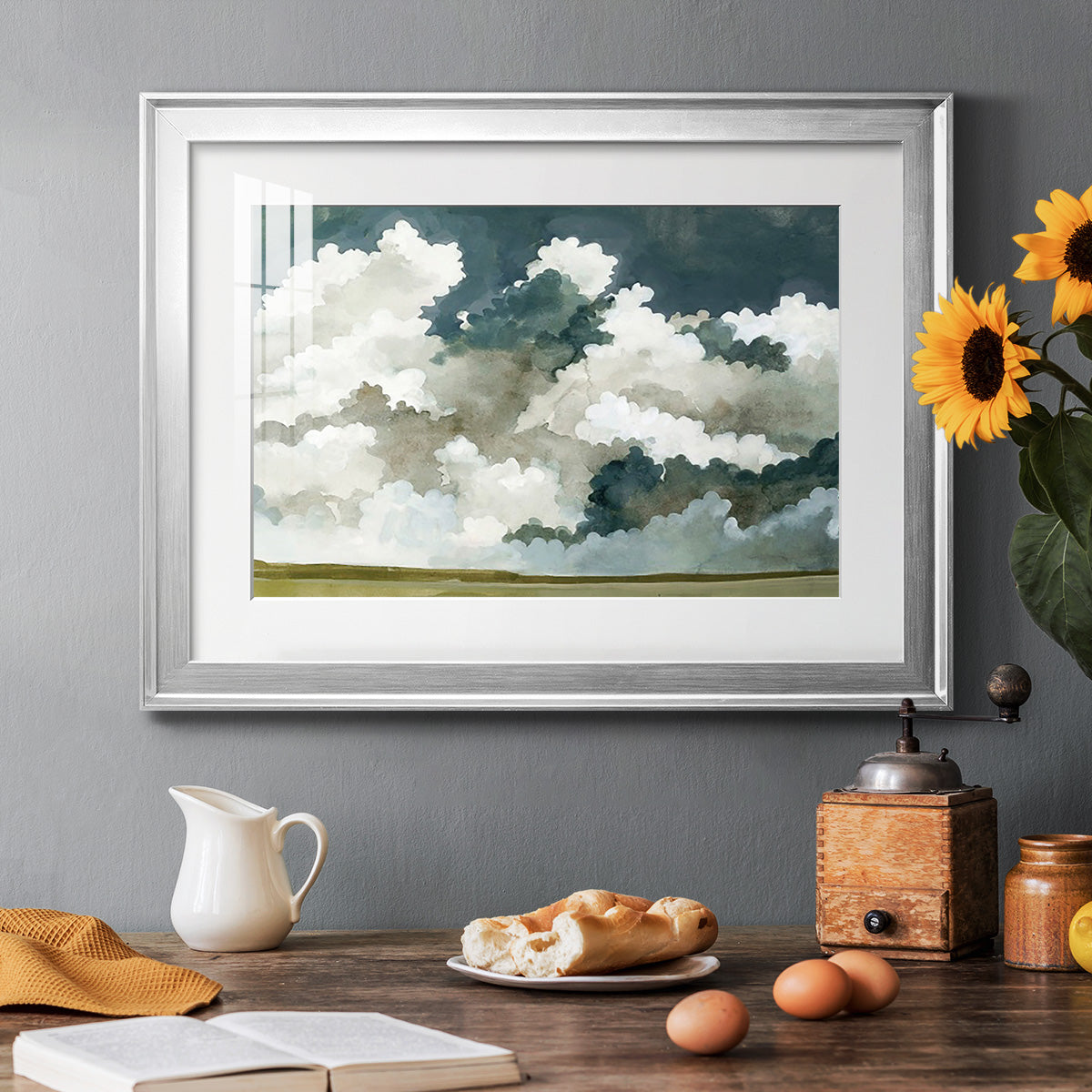 Vast Neutral Sky III - Modern Framed Art Print