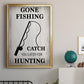 Gone Fishing - Modern Framed Canvas Print