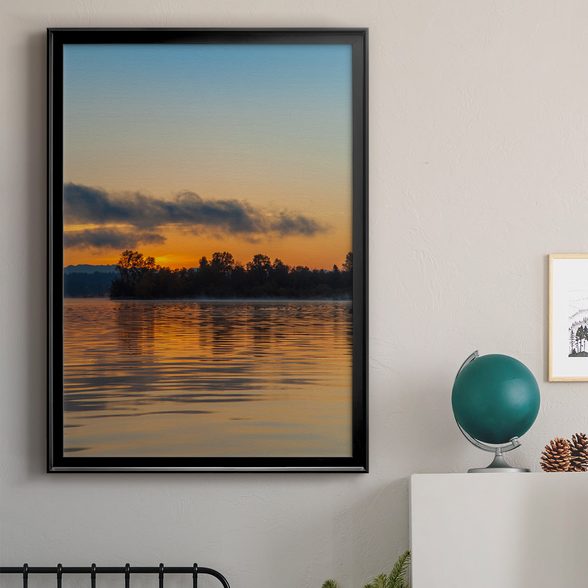 Molten Gold - Modern Framed Canvas Print