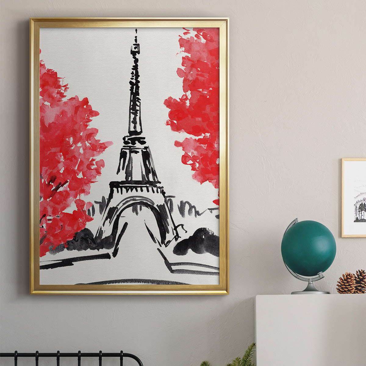 Day in Paris I - Modern Framed Canvas Print