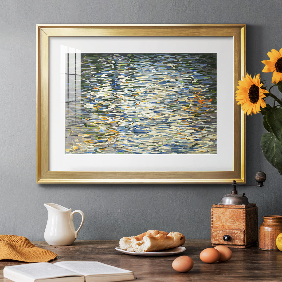 Water Reflections - Modern Framed Art Print