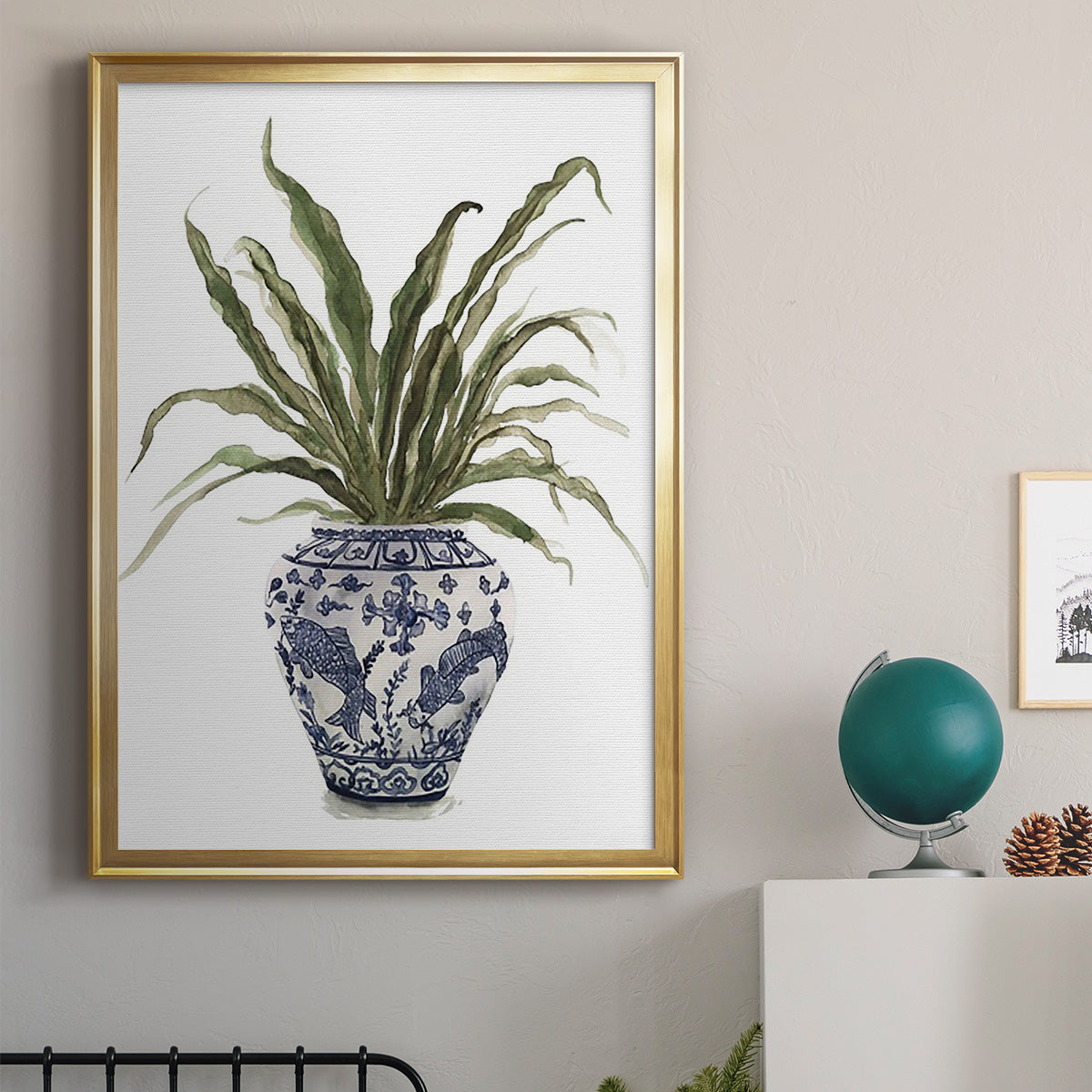 Fern House II - Modern Framed Canvas Print