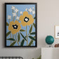 Woodblock Floral II - Modern Framed Canvas Print