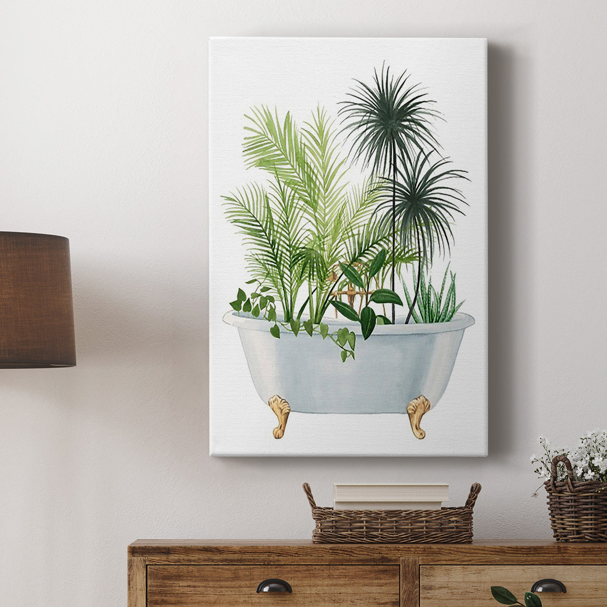 Plant Bath II Premium Gallery Wrapped Canvas - Ready to Hang