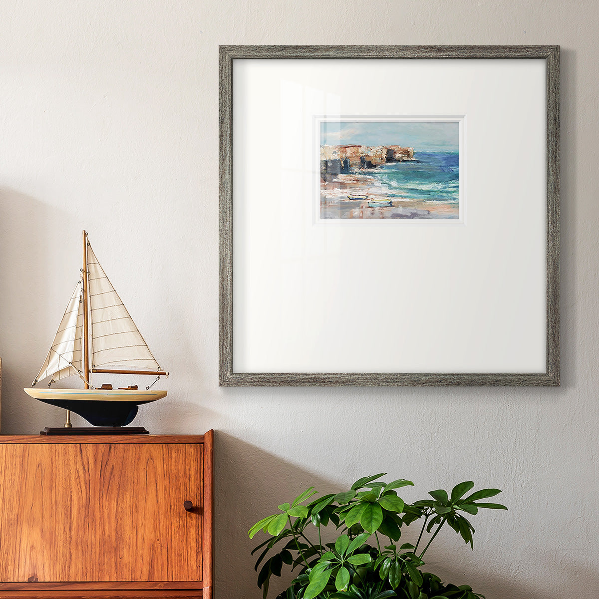 Sea Cliff Study I Premium Framed Print Double Matboard