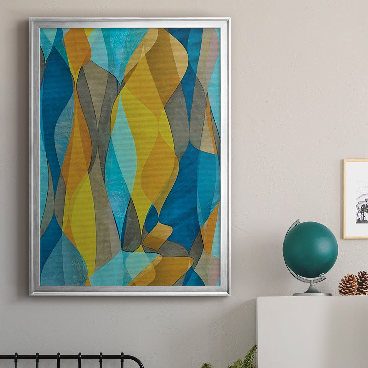 Colorful Cascade II - Modern Framed Canvas Print