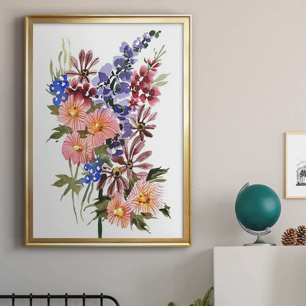 Garden Bouquets III - Modern Framed Canvas Print