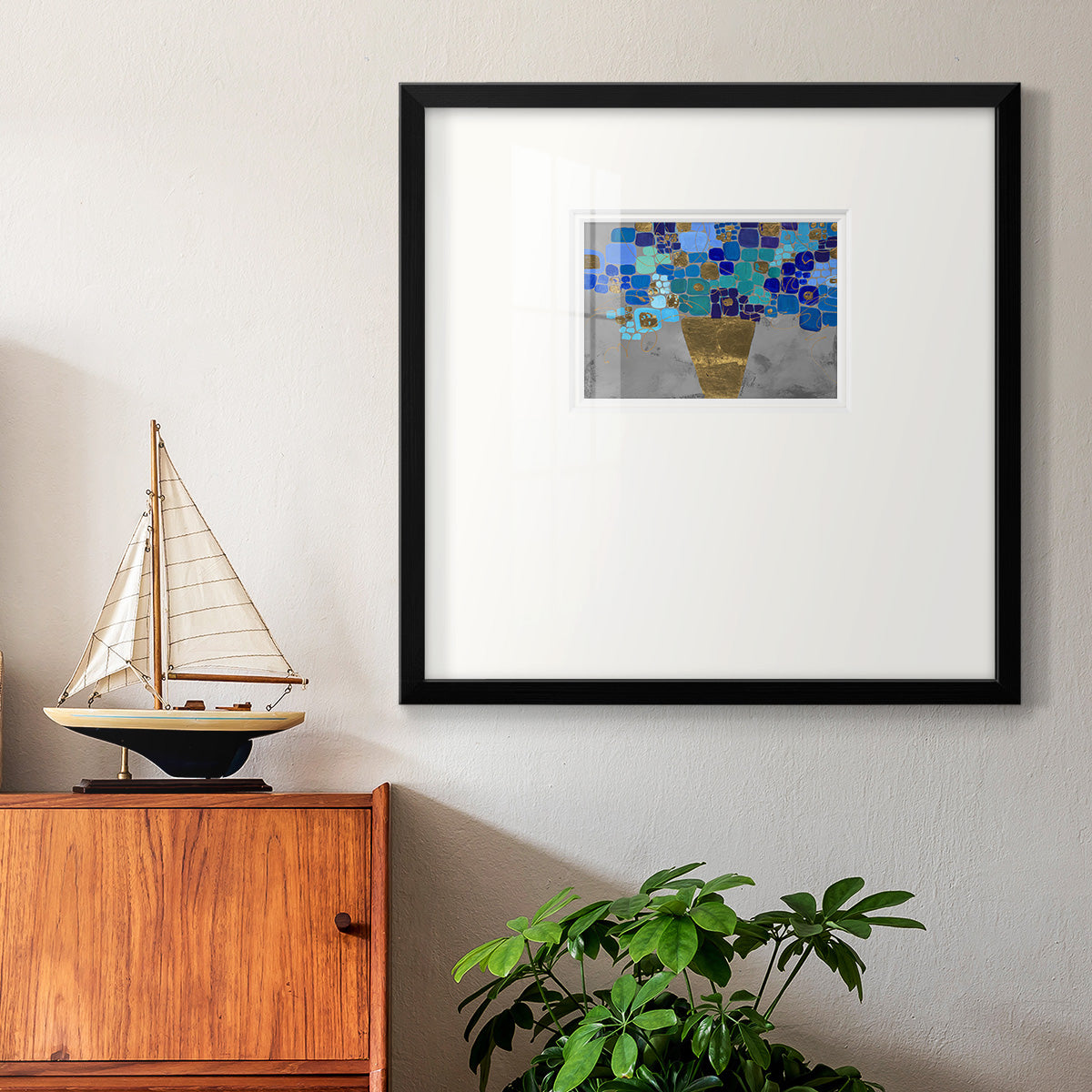 Blue Love- Premium Framed Print Double Matboard