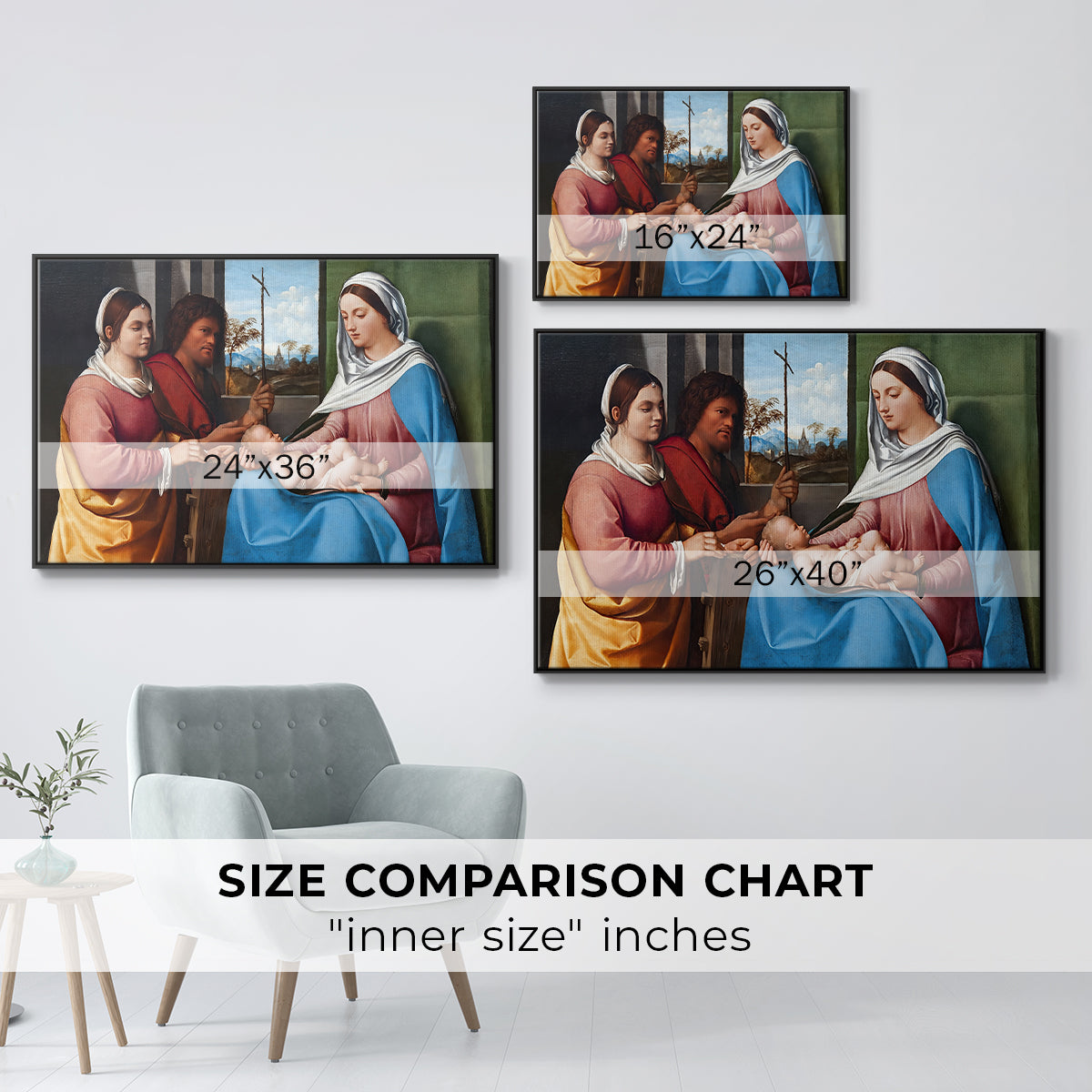 Sacred Conversation, c. 1505 - Floater Framed Canvas Print