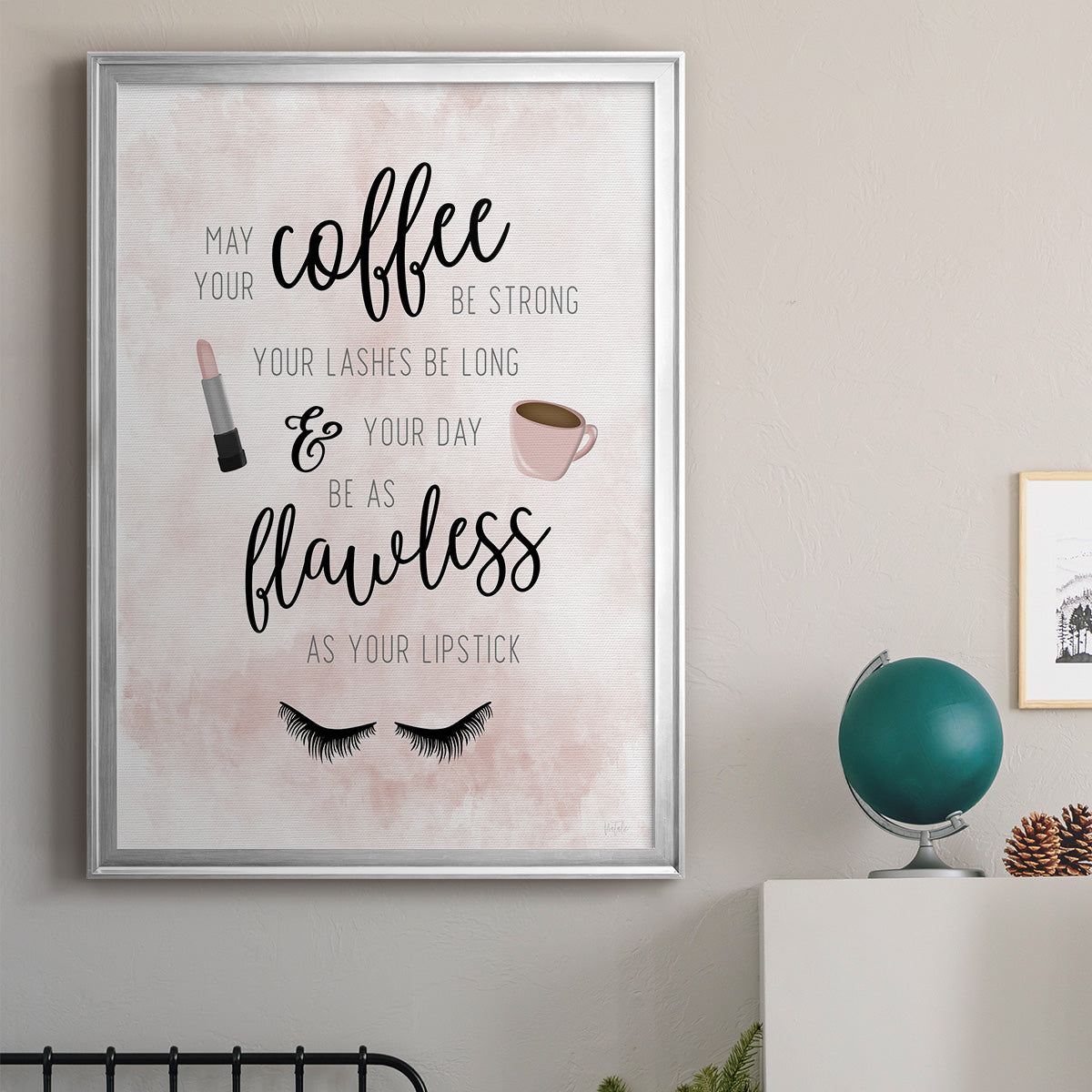 May Your Coffee Be Strong - Modern Framed Canvas Print
