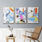 Evidence I - Framed Premium Gallery Wrapped Canvas L Frame 3 Piece Set - Ready to Hang