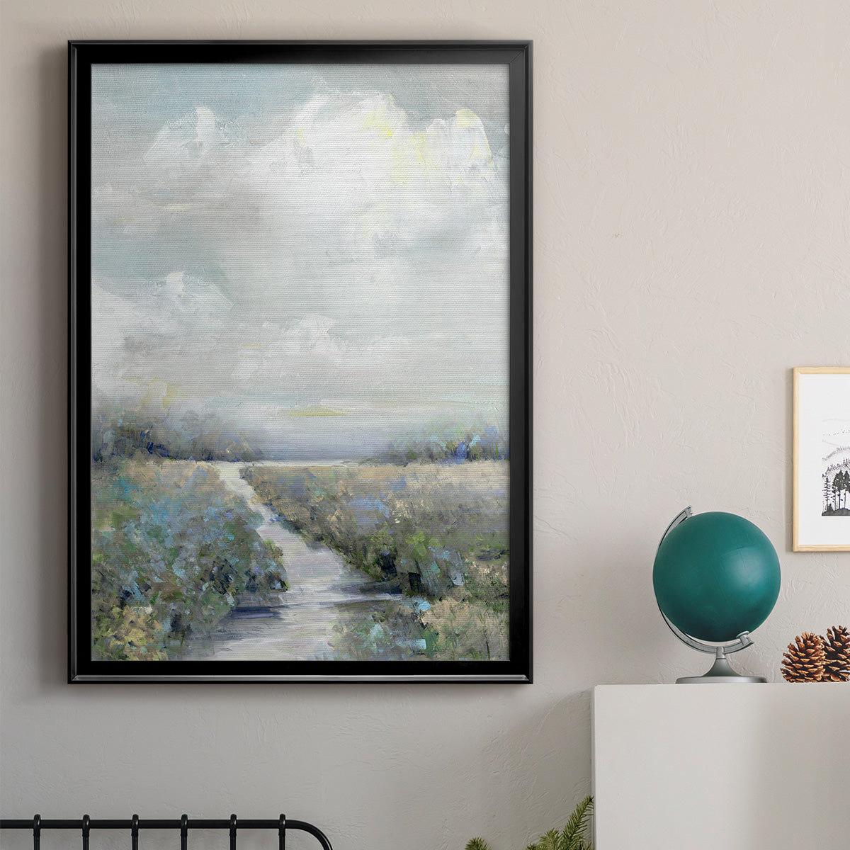 Peninsula Path - Modern Framed Canvas Print