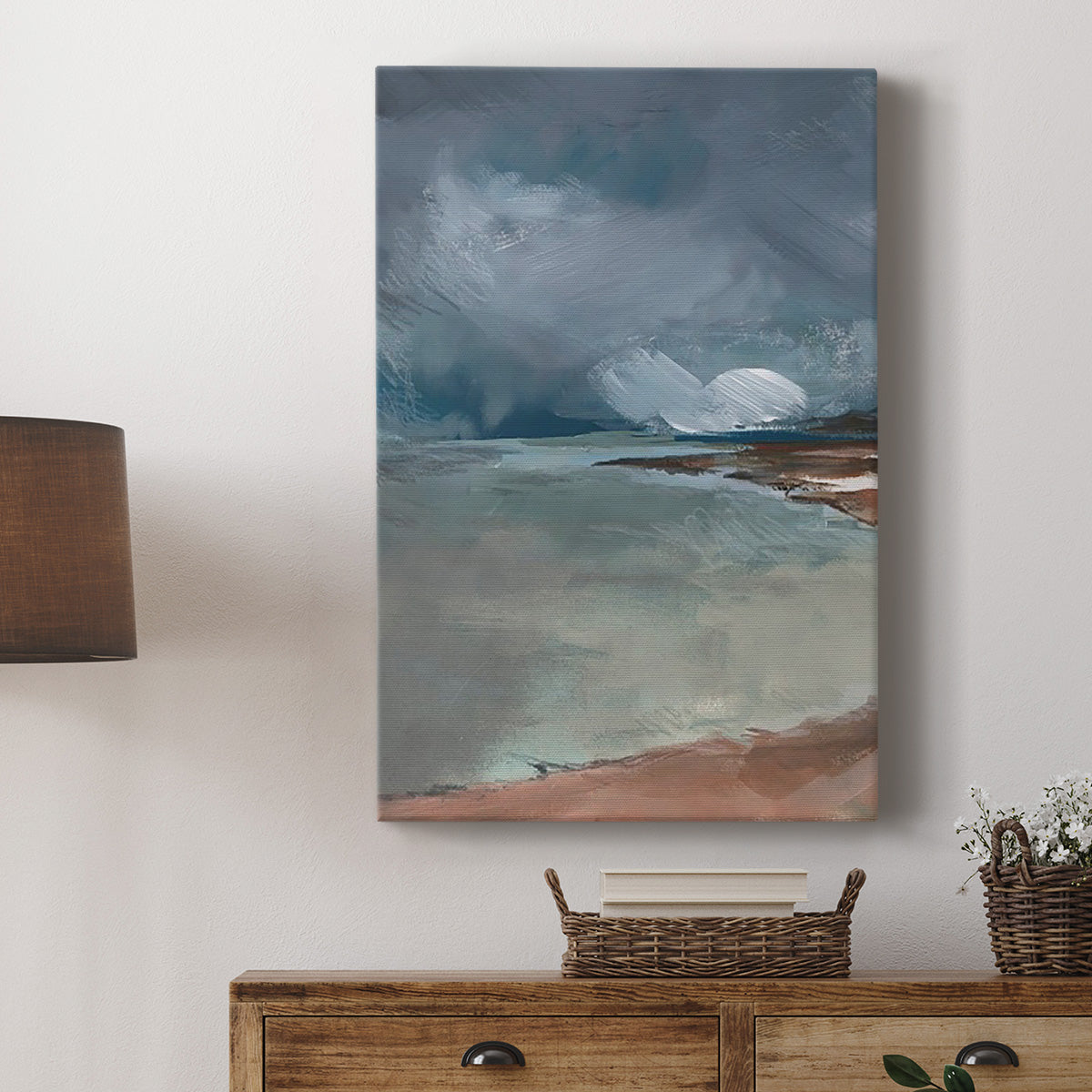 Sea Glass Storm I Premium Gallery Wrapped Canvas - Ready to Hang