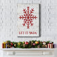 Let It Snow Snowflake - Gallery Wrapped Canvas