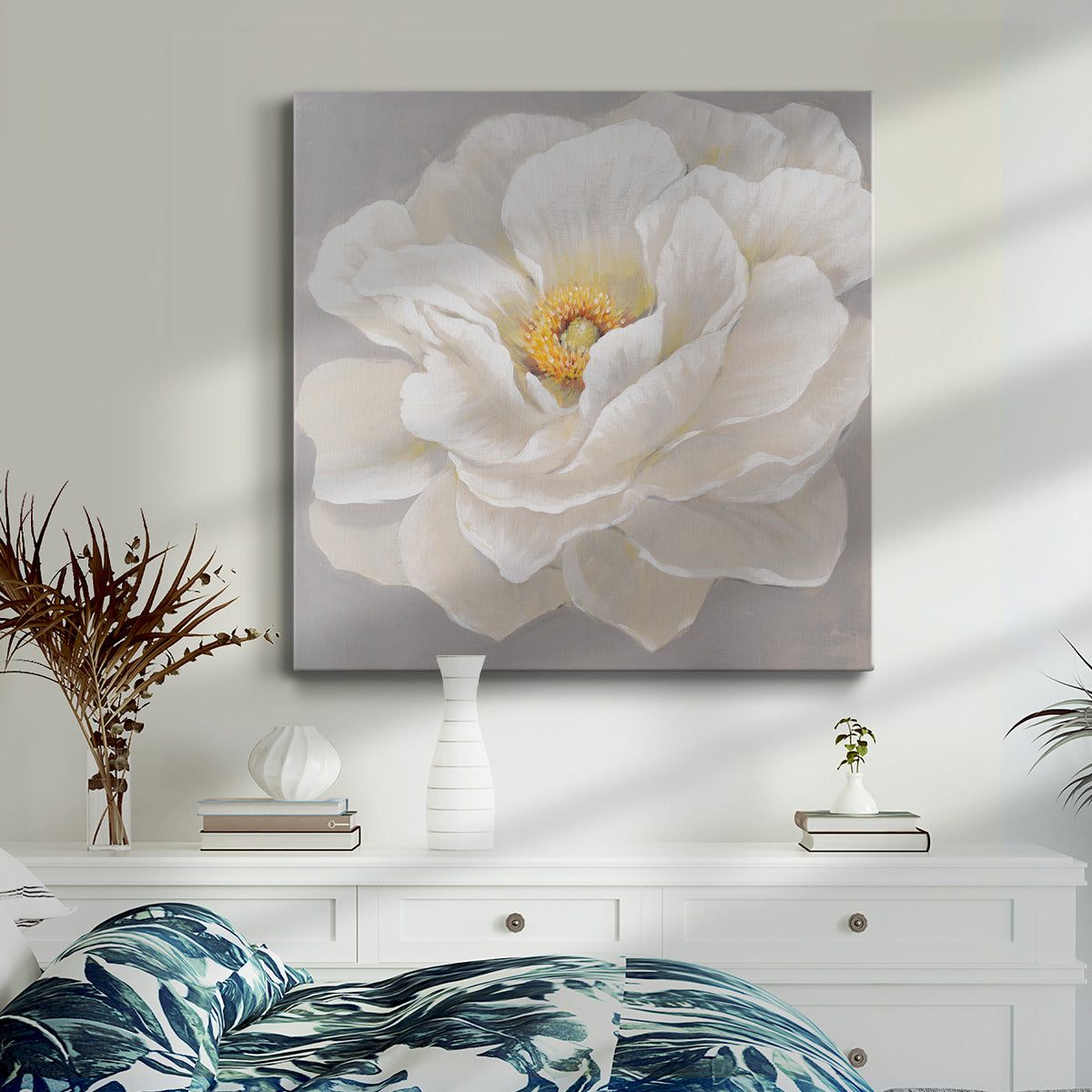 White Peony I-Premium Gallery Wrapped Canvas - Ready to Hang