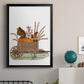 Squirrels In Pumpkin Wheelbarrow - Modern Framed Canvas Print