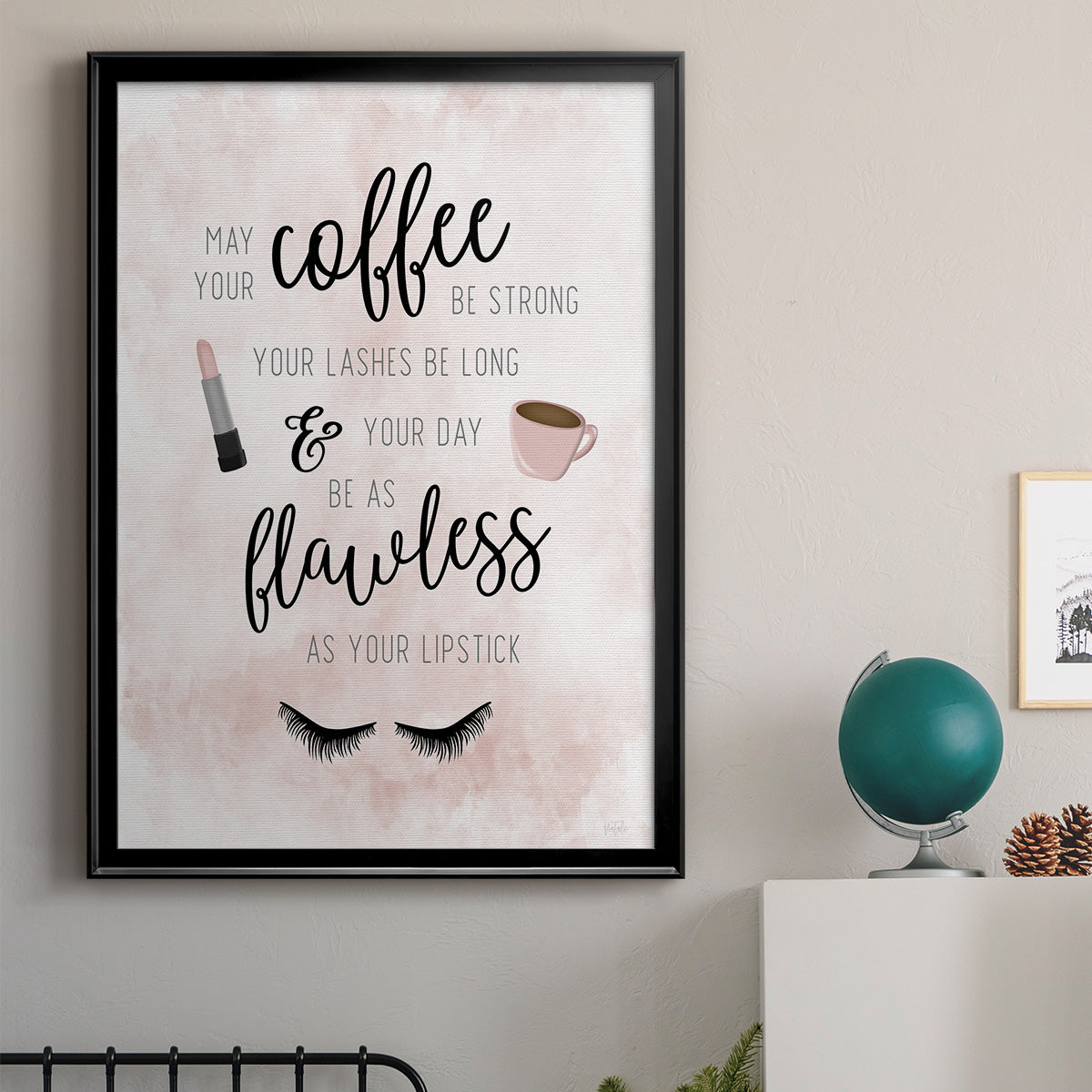 May Your Coffee Be Strong - Modern Framed Canvas Print