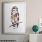 Barred Owl Impressions I - Modern Framed Canvas Print