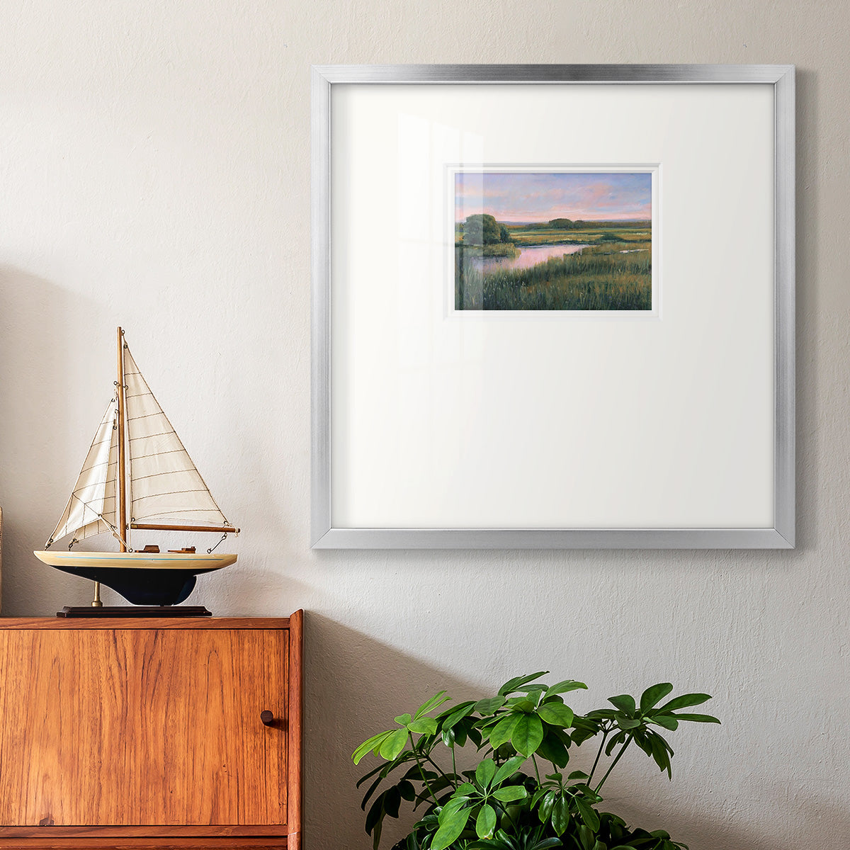 Spring Marsh I Premium Framed Print Double Matboard