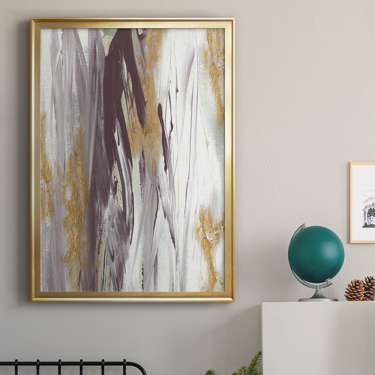 Tumultuous Amethyst I - Modern Framed Canvas Print