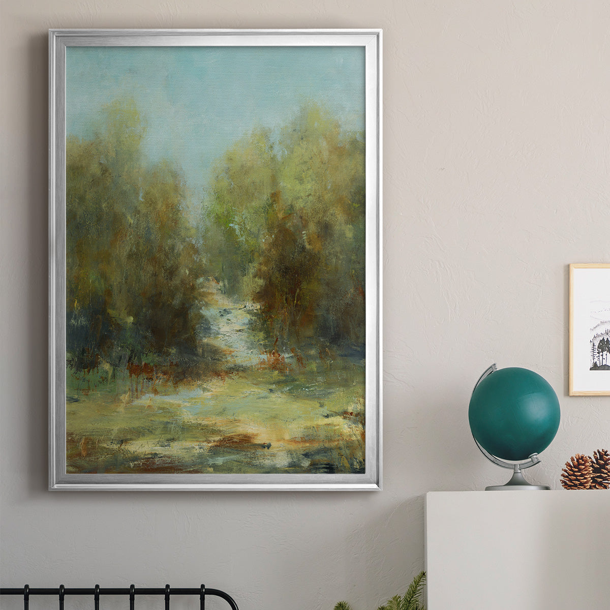 A Walk In The Woods - Modern Framed Canvas Print