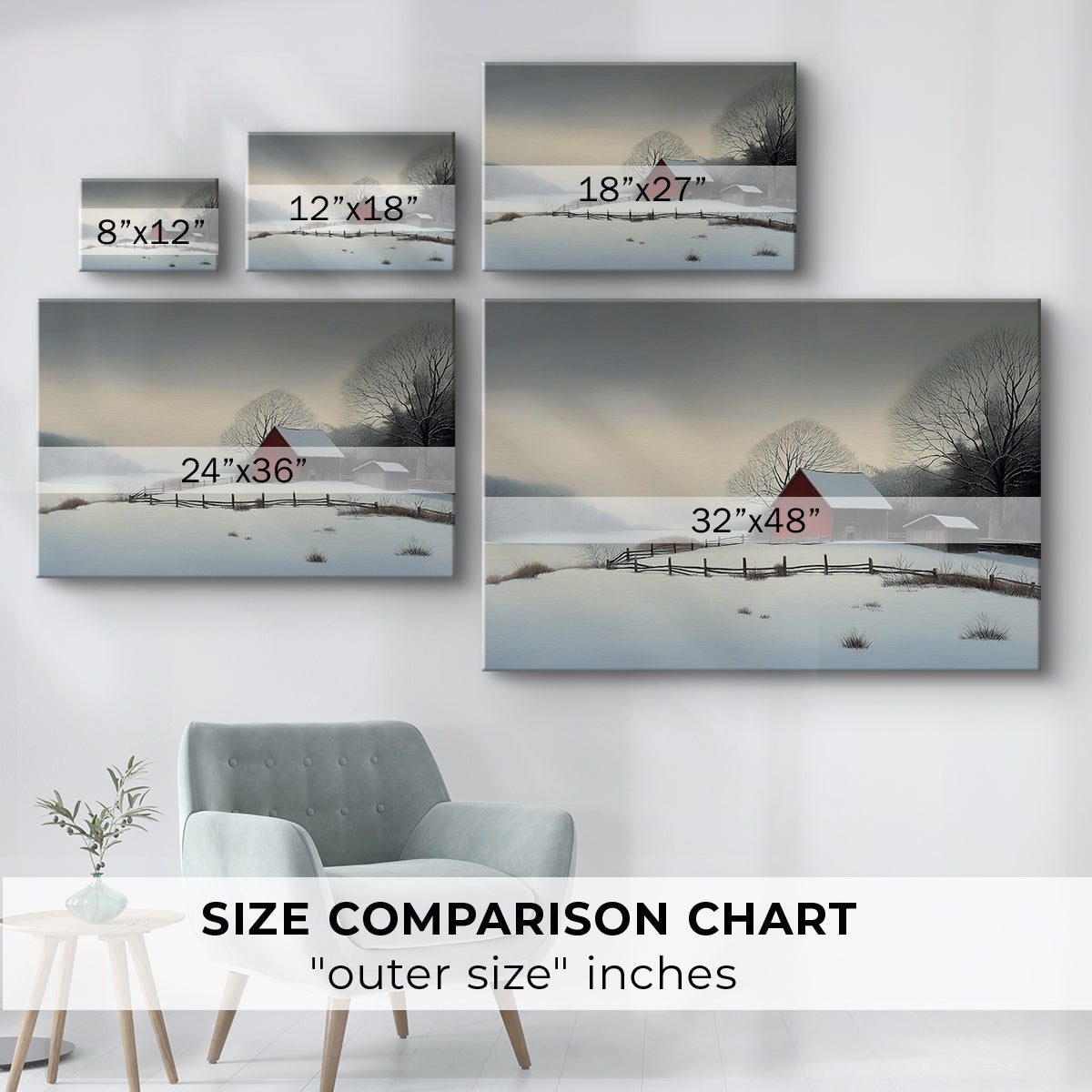 Dawn of Pale Winter Star - Canvas Art Print