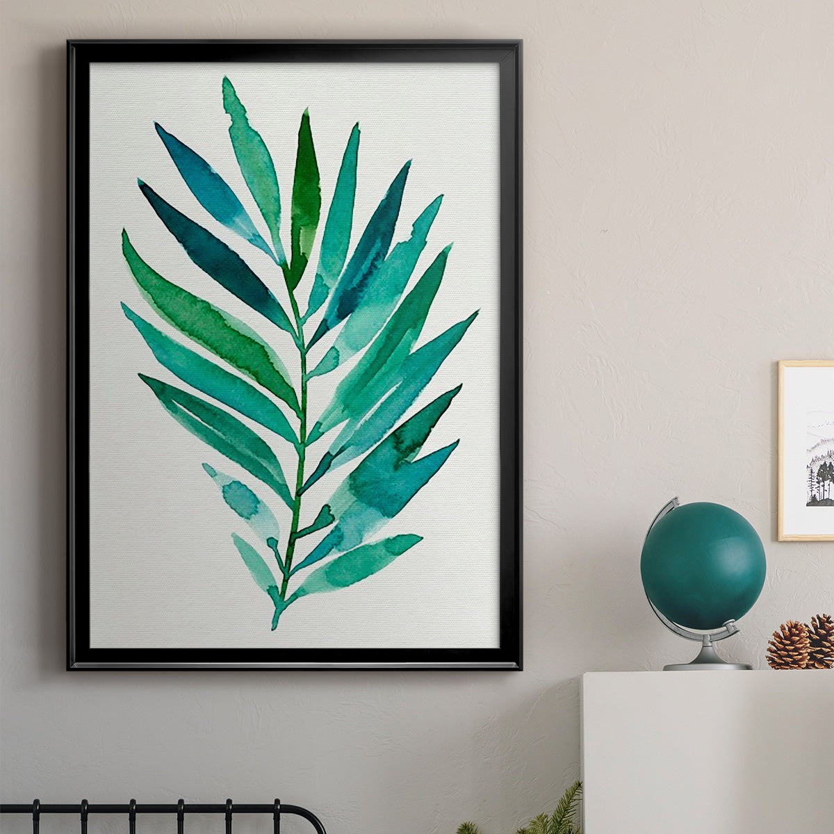 Palm Frond Flow I - Modern Framed Canvas Print