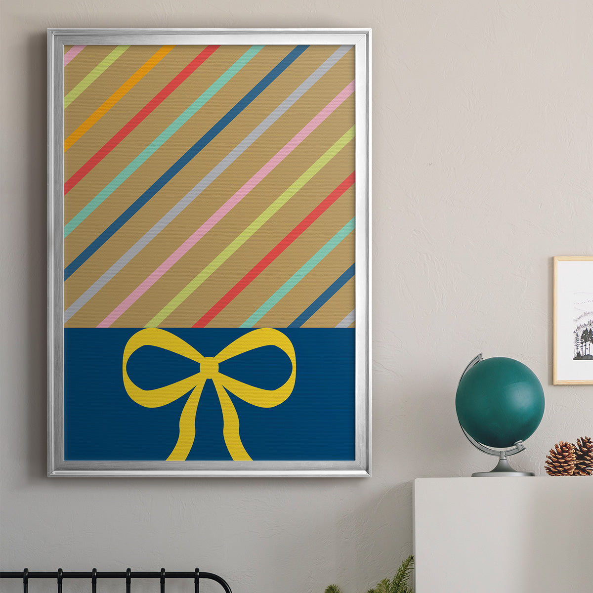 Stripes - Modern Framed Canvas Print