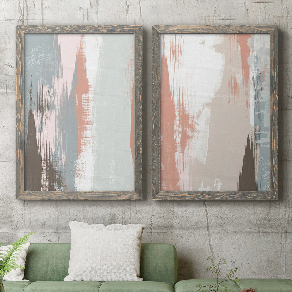 Sandstone Peel I - Premium Framed Canvas 2 Piece Set - Ready to Hang