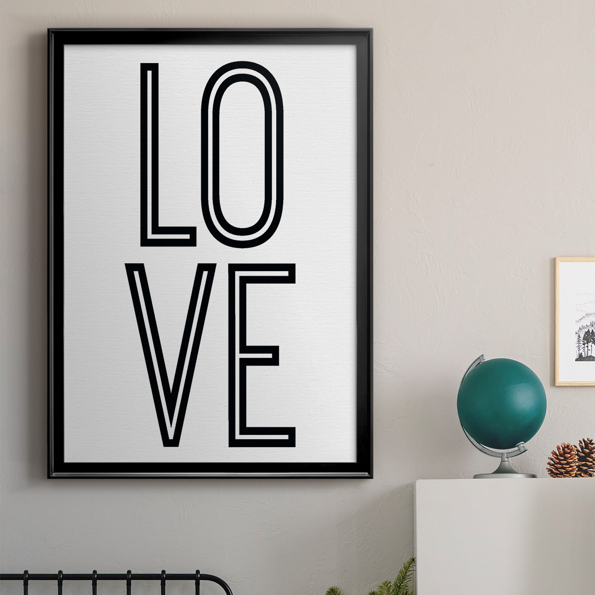 Bold Love II - Modern Framed Canvas Print