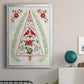 Christmas Folk Tree - Modern Framed Canvas Print