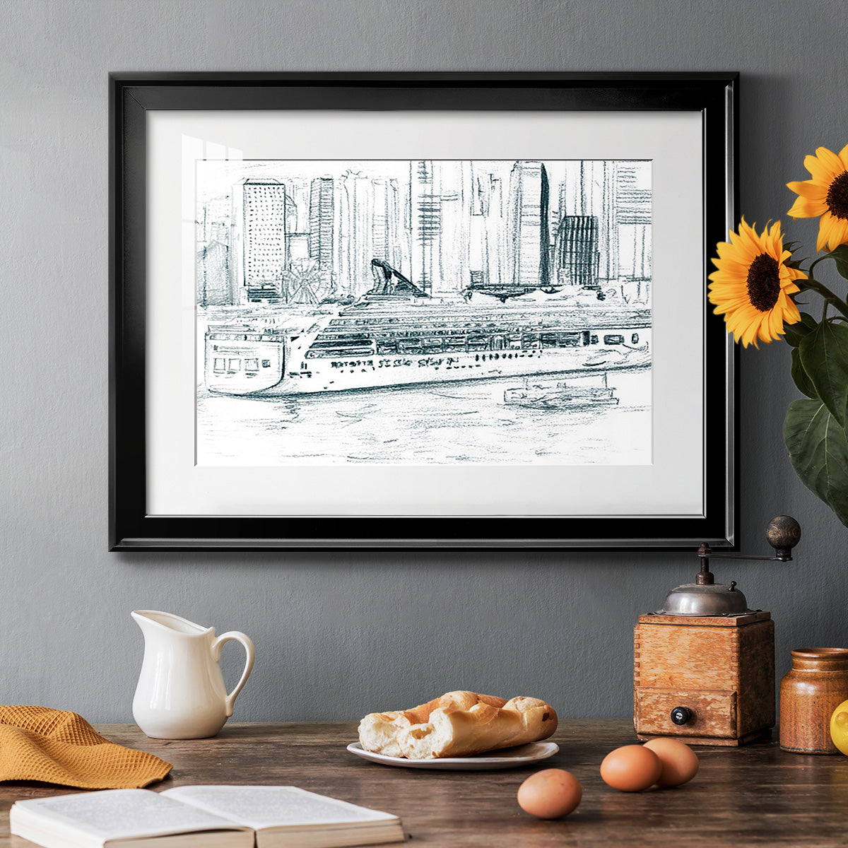 Ferryboats II Premium Framed Print - Ready to Hang