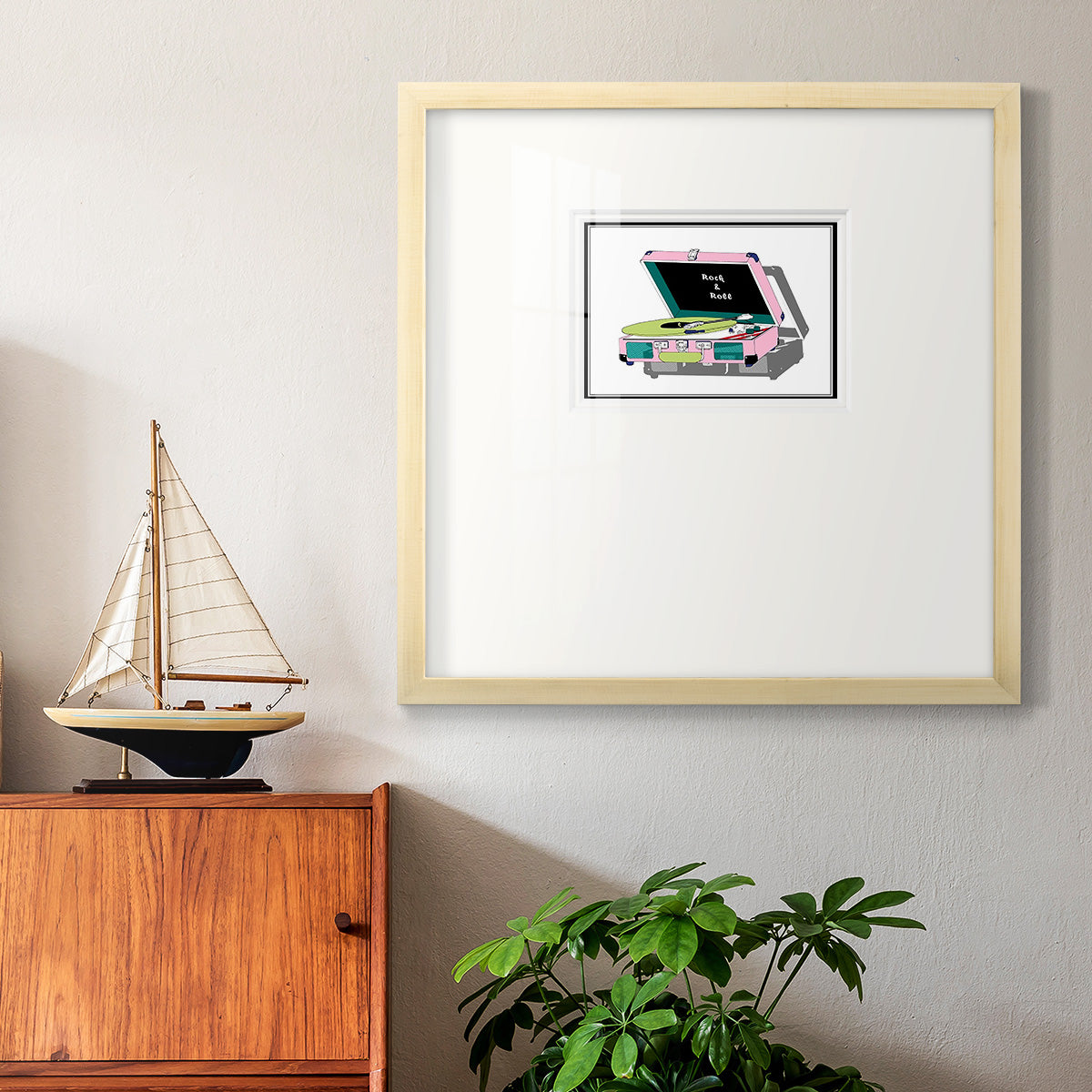 Record Shop I Premium Framed Print Double Matboard