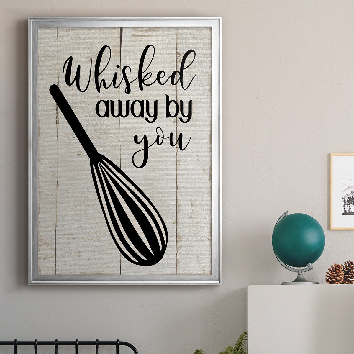 Whisked Away - Modern Framed Canvas Print