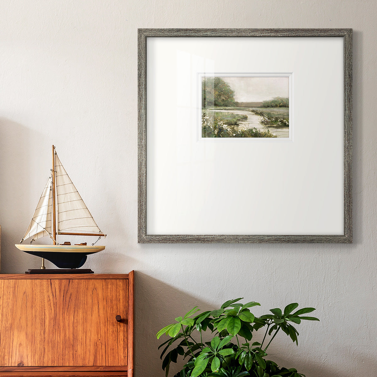 Quiet Path - Double Matboard Framed Print