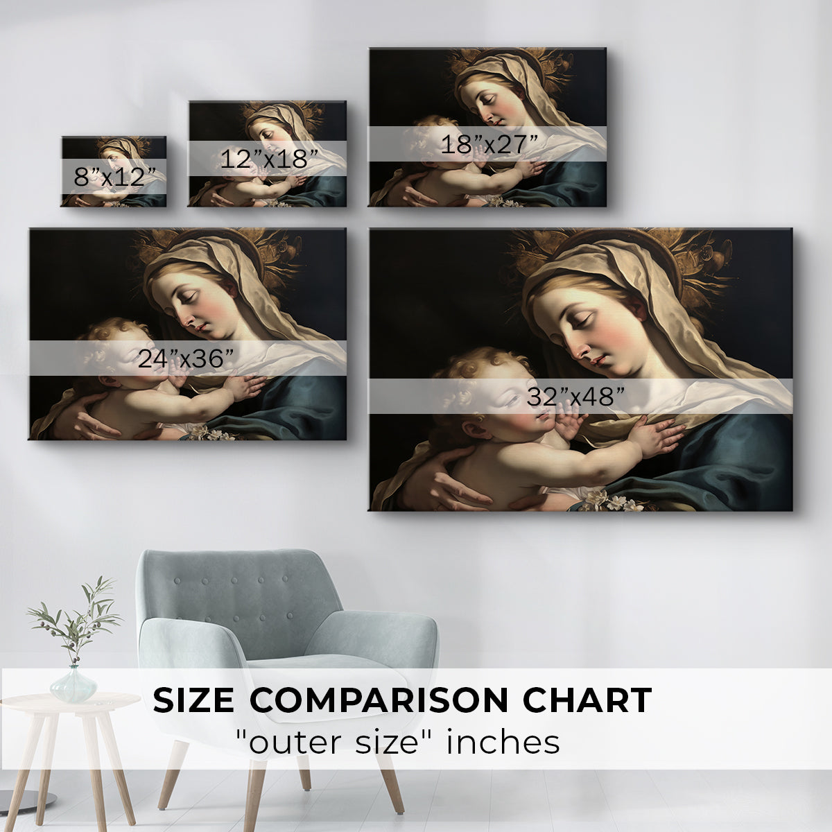 Mother and child embrace in a serene moment set against a dark background highlighting devotion and tenderness